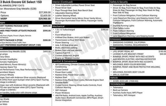 BUICK ENCORE GX 2023 KL4MMDSL2PB112473 image BUICK ENCORE GX 2023 KL4MMDSL2PB112473 image